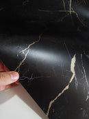 Mármore Marquina Fosco Adesivo Decorativo (Largura 1,22cm) venda por metro - Leed Adesivos