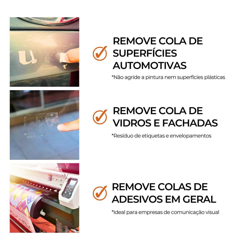 Remove Cola Tira Grude De Adesivo Removedor Cola 1 Litro - Leed Adesivos