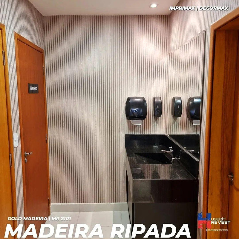 Madeira Ripada MR- 2101 Adesivo Decorativo (Largura 122cm) - venda por metro - Leed Adesivos