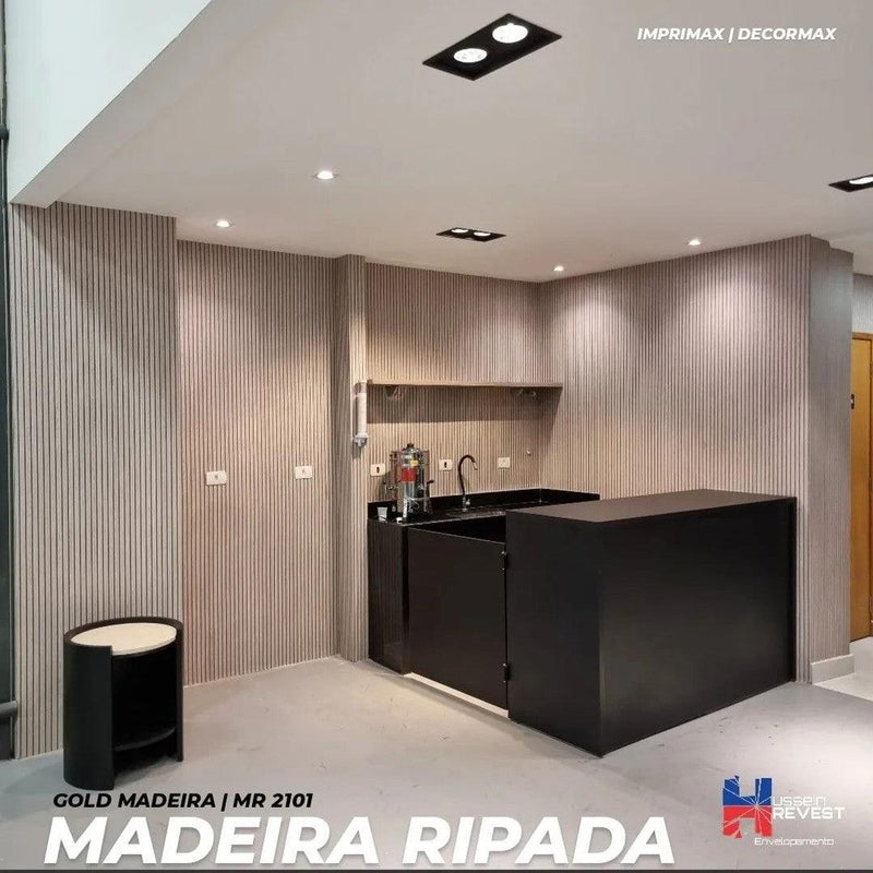 Madeira Ripada MR- 2101 Adesivo Decorativo (Largura 122cm) - venda por metro - Leed Adesivos