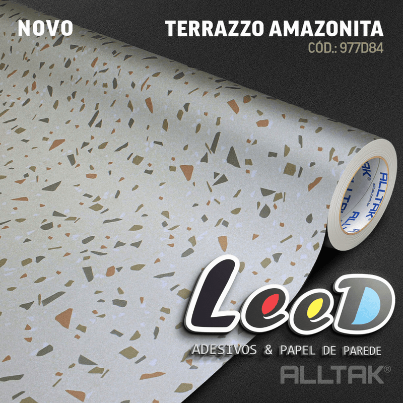 Granilite Terrazzo Amazonita Adesivo Decorativo (Largura 1,22cm) venda por metro - Leed Adesivos