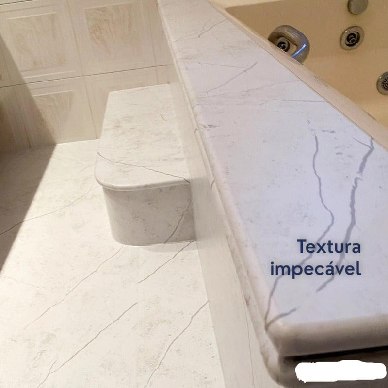 Pisomax Mármore Branco Marquina Matte Adesivo decorativo - (Largura 122cm) – venda por metro - Leed Adesivos