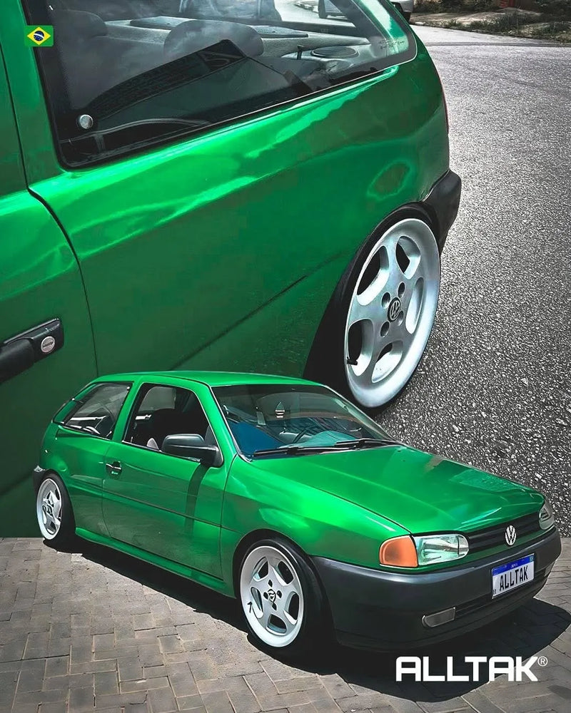 Adesivo Automotivo Ultra Green Metallic – Vinil Brilho (138cm de Largura | Venda por Metro)