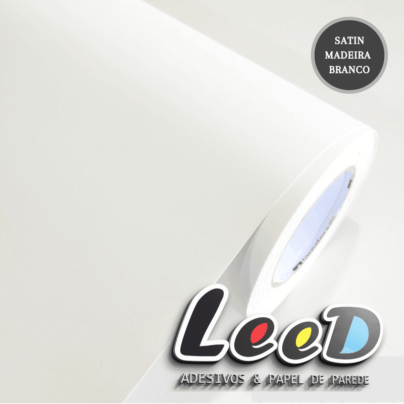 Fórmica Satin Branco Adesivo Decorativo (Largura 122cm) venda por metro - Leed Adesivos