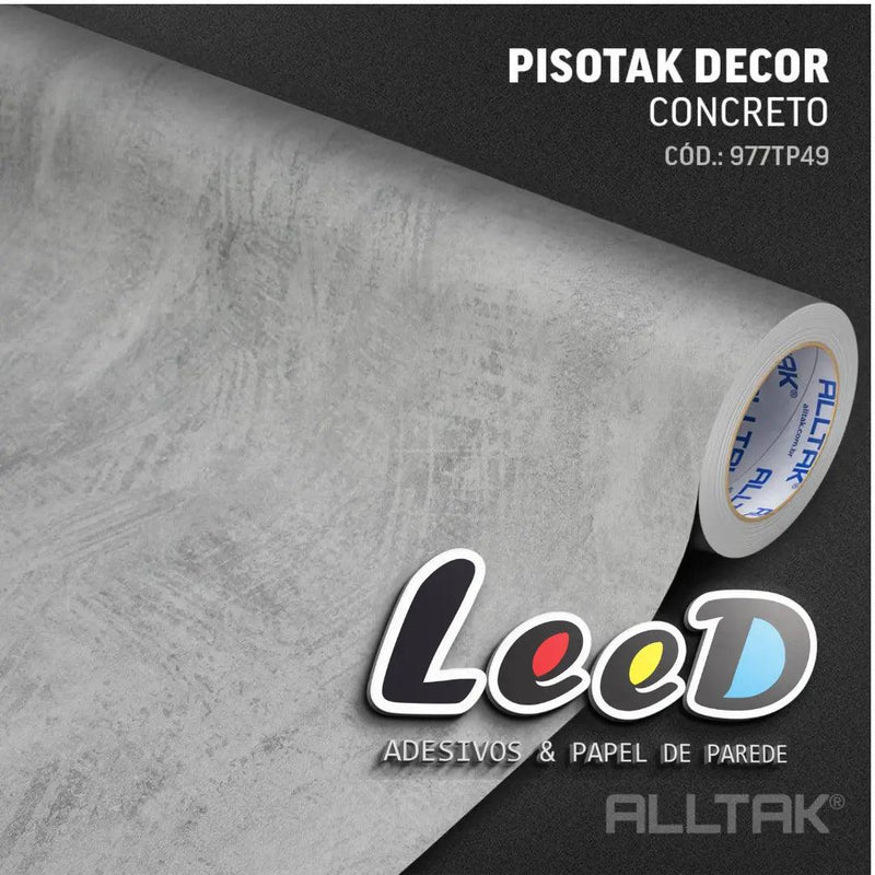 Pisotak Concreto Adesivo decorativo (Largura 122cm) venda por metro