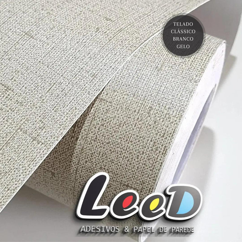 Telado Clássico Branco gelo Adesivo Decorativo (Largura 122cm) – venda por metro - Leed Adesivos