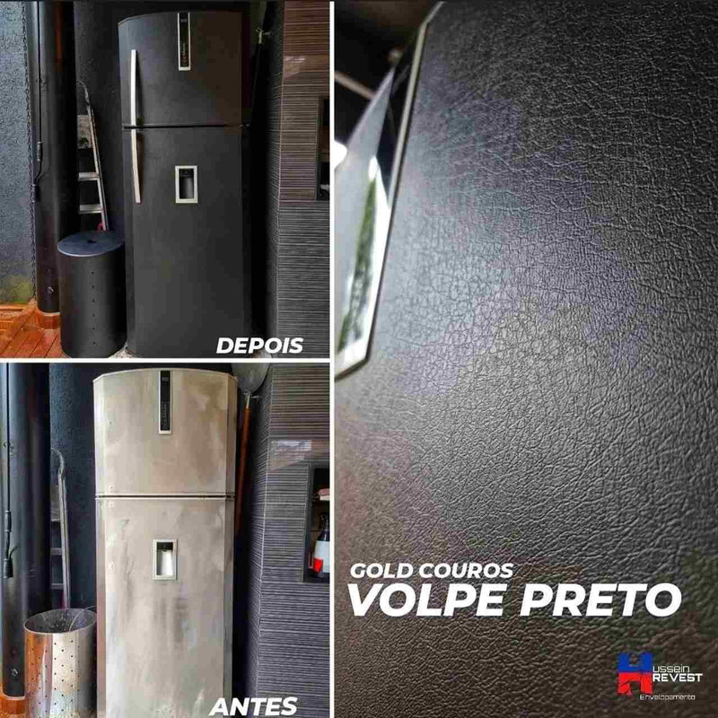 Couros Volpe Preto – Largura 1,22cm - Leed Adesivos