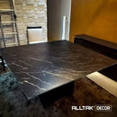 Mármore Marquina Fosco Adesivo Decorativo (Largura 1,22cm) venda por metro - Leed Adesivos