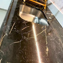 Mármore Marquina Brilho Adesivo Decorativo (Largura 1,22cm) venda por metro - Leed Adesivos