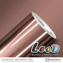 Gold Metallic Rose Adesivo Decorativo (Largura 122cm) – venda por metro - Leed Adesivos