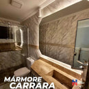 Mármore Carrara Adesivo Decorativo (Largura 1,22cm) venda por metro - Leed Adesivos