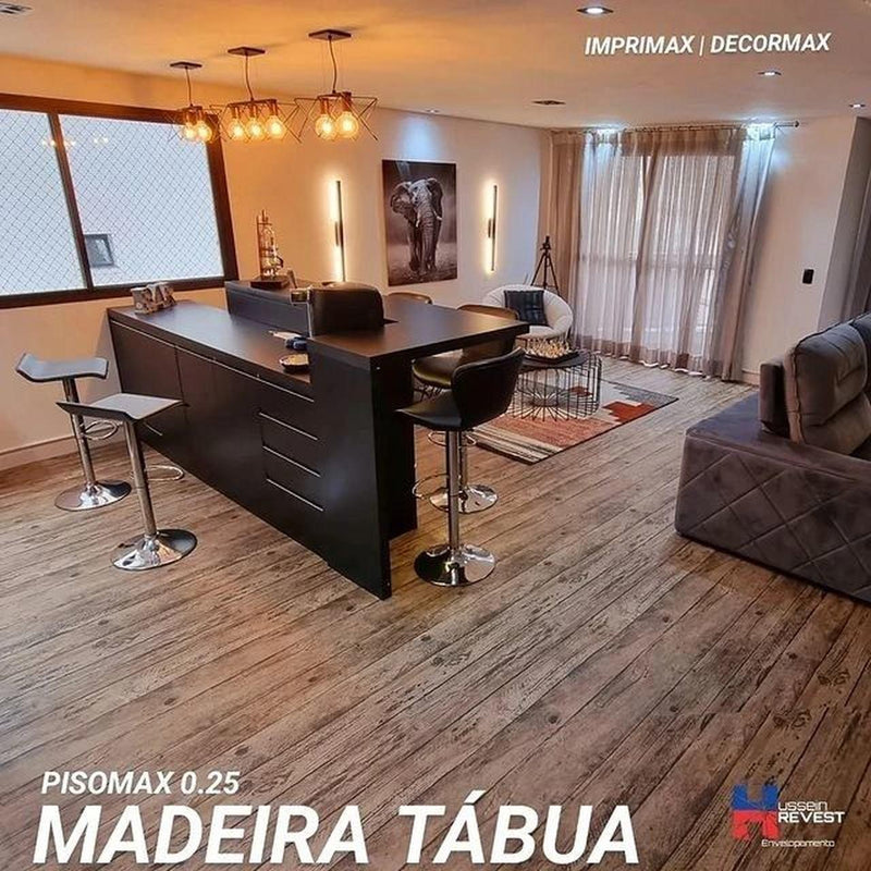 Pisomax Madeira Tábua Adesivo Decorativo (Largura 122cm) – venda por metro - Leed Adesivos