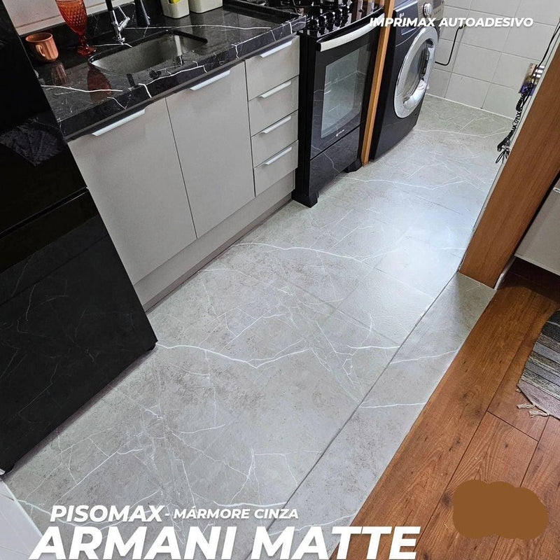 Pisomax Mármore Cinza Armani Matte Adesivo decorativo (Largura 122cm) – venda por metro - Leed Adesivos