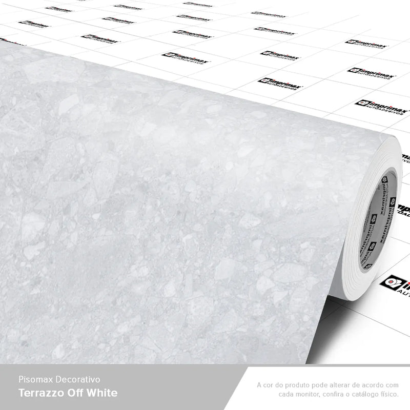 Piso Vinílico Adesivo Pisomax Terrazzo Off White Matte – 122 cm (Metro Linear)