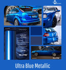 Adesivo Automotivo Ultra Blue Metallic – Vinil Brilho (138cm de Largura | Venda por Metro)