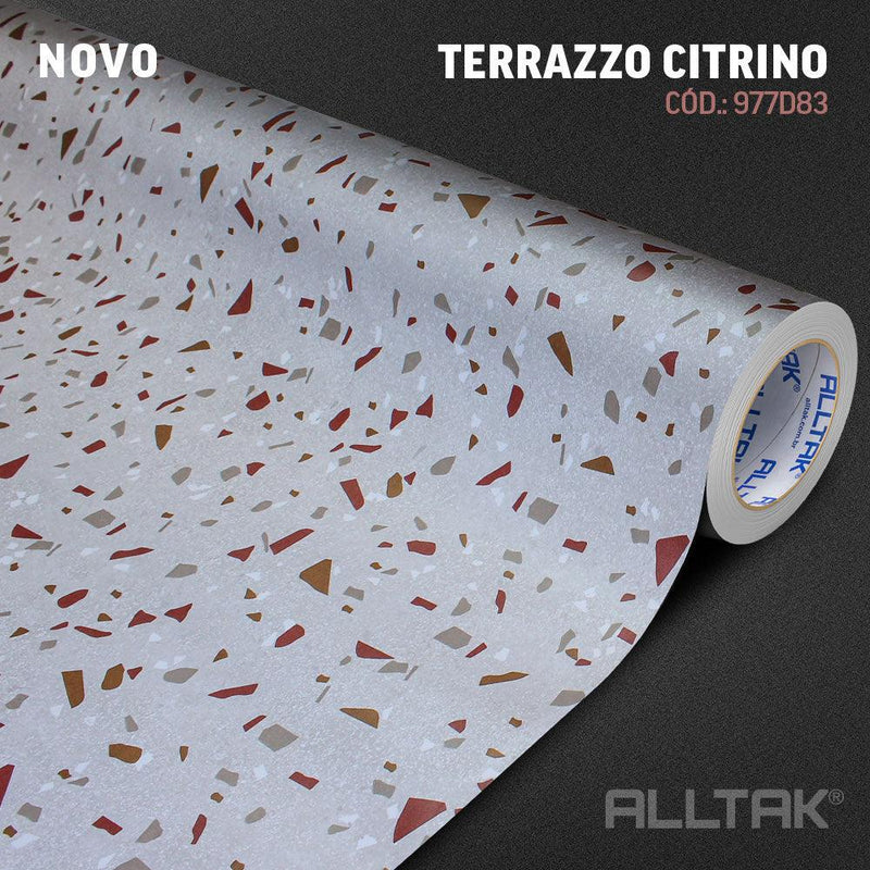 Granilite Terrazzo Citrino Adesivo Decorativo (Largura 1,22cm) venda por metro - Leed Adesivos