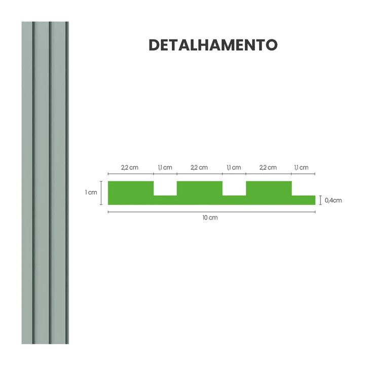 Painel Ripado Laminado de EVA Autocolante | Linha Play verde ROLO DE 10 METROS - Leed Adesivos