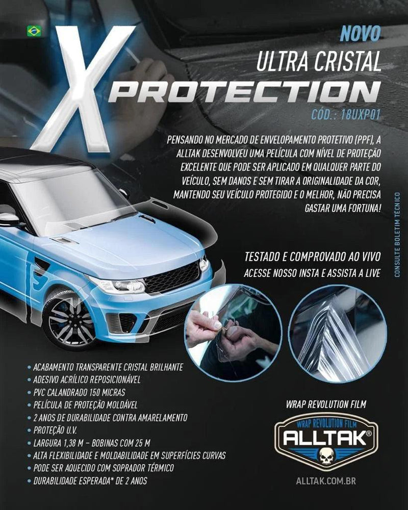 ULTRA CRISTAL TRANSPARENTE PPF X-PROTECTION (Largura 138cm) – venda por metro - Leed Adesivos