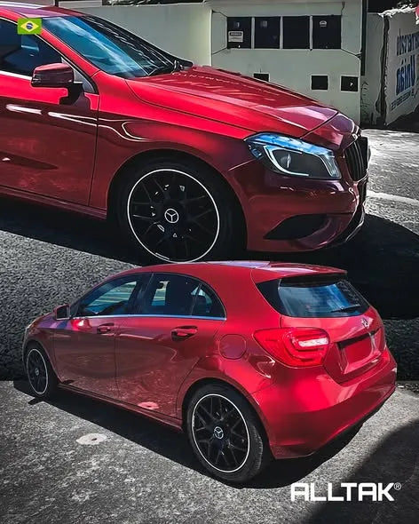 Adesivo Automotivo Ultra Red radiant Ruby Metallic – Vinil Brilho (138cm de Largura | Venda por Metro)