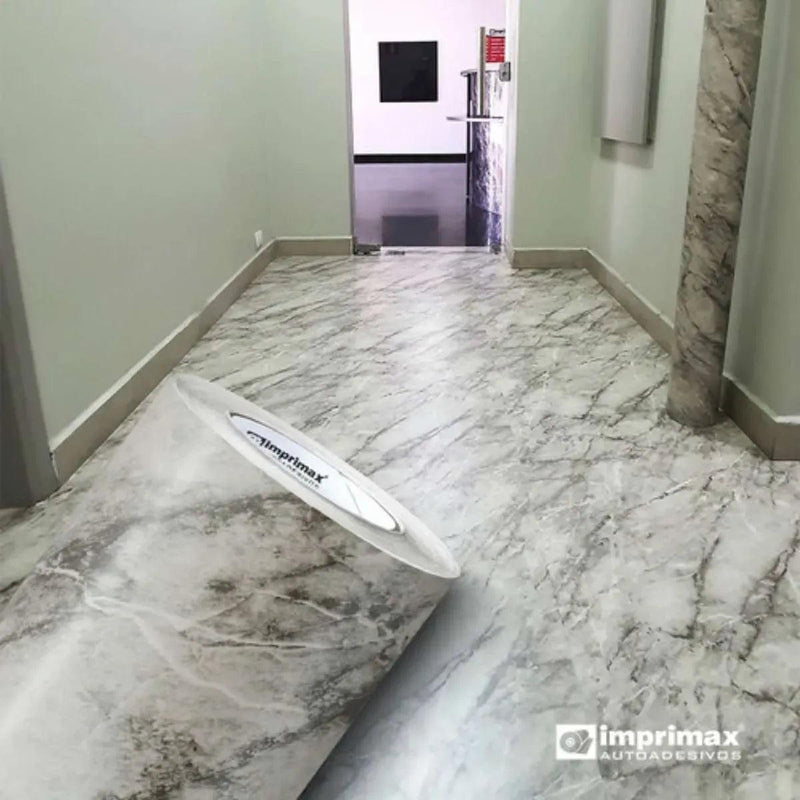 Pisomax Carrara Adesivo decorativo - (Largura 122cm) – venda por metro - Leed Adesivos