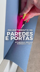 Papel de Parede Adesivo Fórmica Jateado Azul 4137c – Vinílico Lavável (122cm de Largura | Venda por Metro)