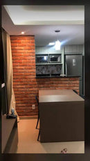 Tijolo Vermelho Adesivo Decorativo (Largura 122cm) – venda por metro - Leed Adesivos