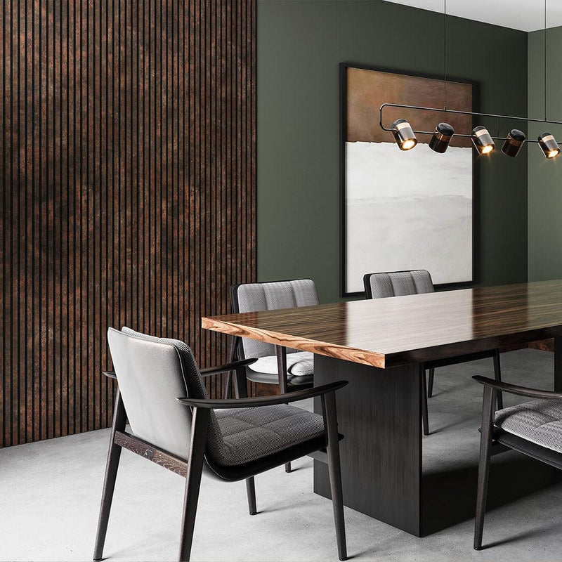 Painel Ripado Laminado de EVA Autocolante | Linha Urban Corten ROLO DE 10 METROS - Leed Adesivos